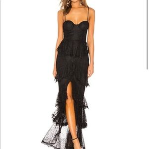 MAJORELLE Zelda Fitz Gown XS Black